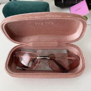 Miu Miu Rose-Tinted Sunglasses